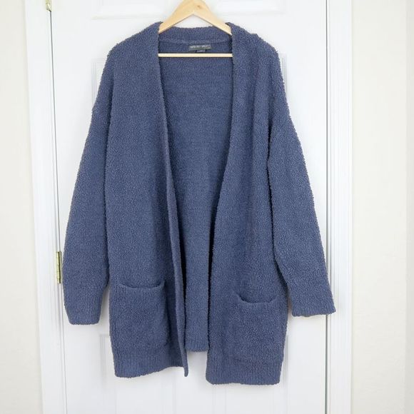 Barefoot Dreams Sweaters - Barefoot Dreams Cali Cardigan 2X Navy Blue Teddy